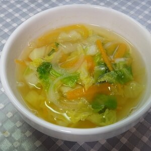 白菜メインの野菜もりもりスープ